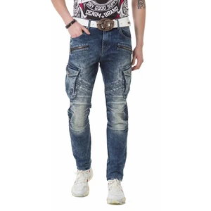 Cipo & Baxx CD780 Biker Style Mavi Kargo Jeans