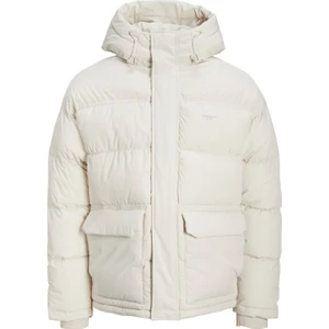 Jack & Jones Erkek Puffer Jacket Oversize Kapüşonlu Kapitone Mont