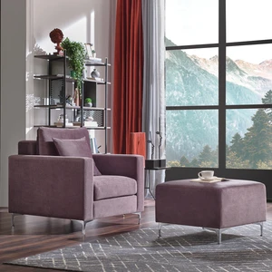 Enza Home Linea Puf - Kahve, Antrasit