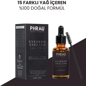 %100 Doğal Kaş ve Kirpik Bakım Serumu (10 Doğal Uçucu Yağ + Uygulama Fırçalı)