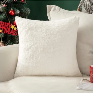 Peluş Kırlent Kılıfı Fermuarlı Sırt Kısmı Krep Kumaş