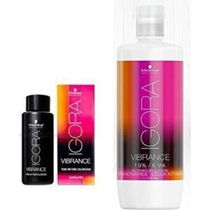 3 Adet Igora Vibrance 9-1 Küllü Sarı Saç Boyası + 1l Oksidan