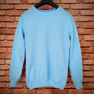 Du&Ba Giyim Düz Iki Iplik Şardonlu Bisiklet Yaka Sweatshirt