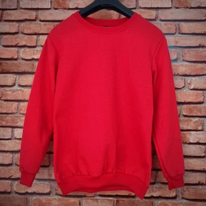 Du&Ba Giyim Düz Iki Iplik Şardonlu Bisiklet Yaka Sweatshirt