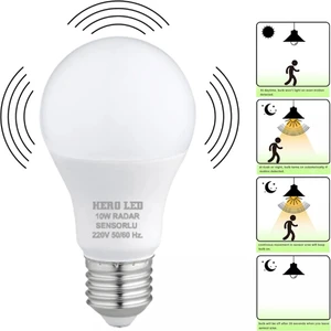 Hero Led 10 Watt Radar Sensörlü LED Ampul 10W Ampul -Beyaz Işık