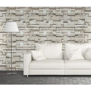 Renkli Duvarlar 10 Adet 70-77CM Taş Desen Yapışkanlı Duvar Kağıdı Panel NW116 5.3 M2