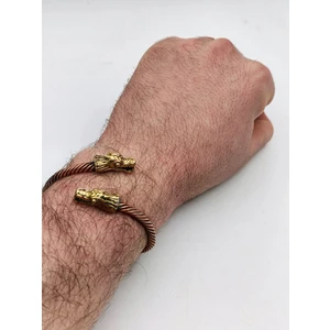 Ayarlanabilir Bakır Ejderha Bileklik 21 cm Sağlık Için  Takınız