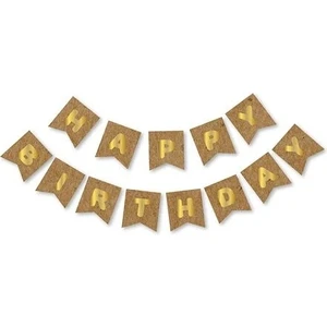 Çıtı Pıtı Store Kraft Gold Happy Yaldızlı Banner