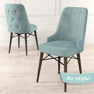 Concept Pare Serisi, Ceviz Gürgen Ayaklı, 1.sınıf Babyface Ithal Kumaş Sandalye, Gümüş Halkalı, 1 Adet