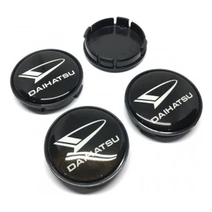 Daihatsu Damla Geçme Jant Göbeği Siyah 4 Lü  (Dış 58MM Iç 55MM)