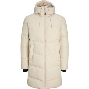 Jack & Jones Jorcopenhagen Long Puffer Ln Erkek Günlük Mont 12215283-MOONBEAM Krem