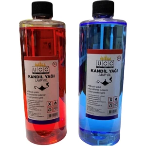 Point Care Kırmızı + Mavi Kandil Yağı Kokusuz Dumansız Iç Mekan Gaz Lambası Yakıtı 800 ml 2'li Set