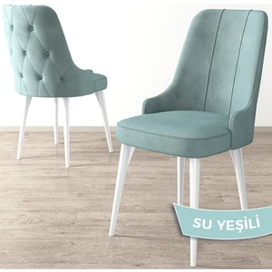Concept Maya Serisi  Babyface Ithal Kumaş Sandalye  Beyaz Gürgen Ayak 1 Adet