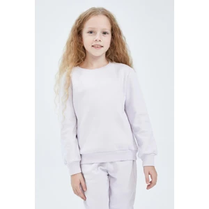 Kız Çocuk Regular Fit Bisiklet Yaka İçi Yumuşak Tüylü Sweatshirt U6470A621AU