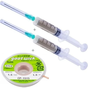 Krem Flux,anakart Enteğre Lehim Toplama ve Yüzey Temizleme Seti x 1,5 mm