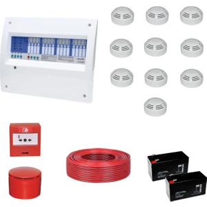 10 Bölgeli Konvensiyonel Sertifikalı Yangın Alarm Seti