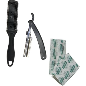 Saç ve Sakal Usturası+ 2 Jilet 3 Lü Set