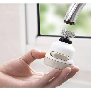 Beyaz Su Tasarruflu 3 Fonksiyonlu Oynar Musluk Batarya Çeşme Başlığı Byz Hareketli Musluk Başlığı