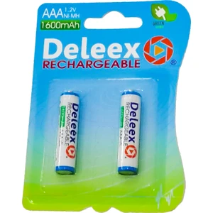Powermaster-Deleex 1600 Mah 1.2V Ince Kalem Aaa Şarjlı Pil 2li Paket