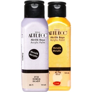 2’li 140 ml Metalik Akrilik Boya