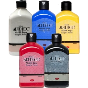 5’li 500 ml Akrilik Boya Seti