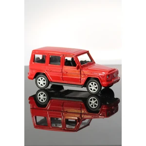 Mercedes Benz G-Class Kırmızı Çek Bırak Metal Model Oyuncak Araba 12 cm