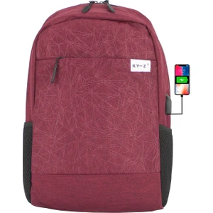 Case Club USB Aparatlı Ithal Laptop Sırt Çantası 15,6'' Inç Darbe Emici Su Geçirmez Kumaş