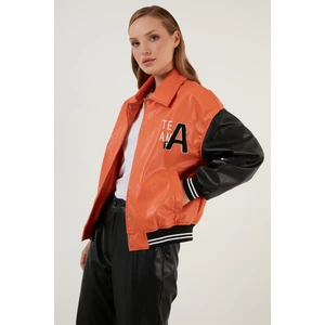 Oversize Cepli Bomber Deri Mont Bayan Deri Mont 6230104