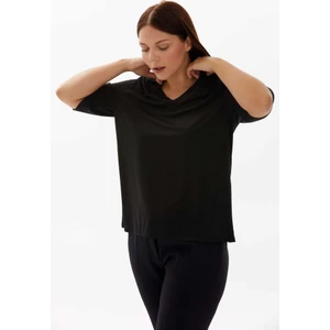 Selen Giyim Büyük Beden V Yaka Truvakar Kol Penye Bluz