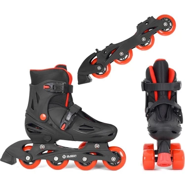 Busso YX-153 Combo Paten 2in1 Siyah Renkli Tekerlek Özellikleri ile Konforlu