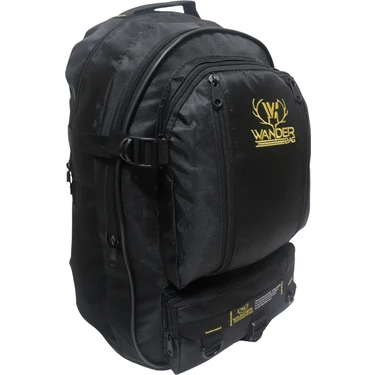 Baggor Wander 50 Litre Siyah Çok Gözlü, Sıkıştırma Kemerli