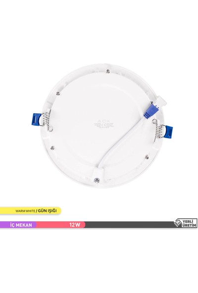 Ack 12W 3000K Günışığı Sıva Altı Yuvarlak LED Panel Armatürü AP01-01200