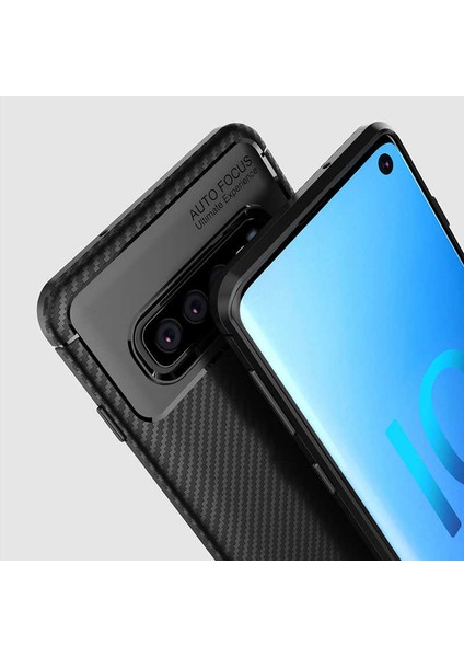 Galaxy S10E Kılıf Karbon Desenli Yüksek Kalite Negro Silikon Kapak