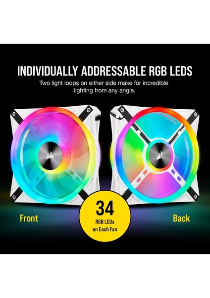 Corsaır 14CM Icue QL140 CO-9050106-WW Rgb Kasa Fanı 2-Li Set