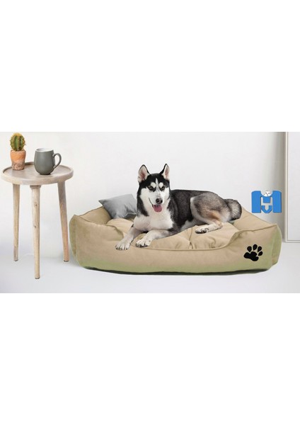 Ultrasoft Mukavemetli Battal Boy Köpek Yatağı Yıkanabilir Ürün / Kemik ve Yastık Hediyeli