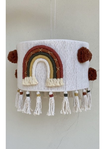 Makrome Gökkuşağı Bebekçocuk Odası Avize-whıte