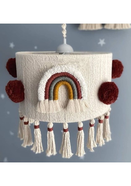 Makrome Avize Ponpon Püskül Detay Bebek Çocuk Odası