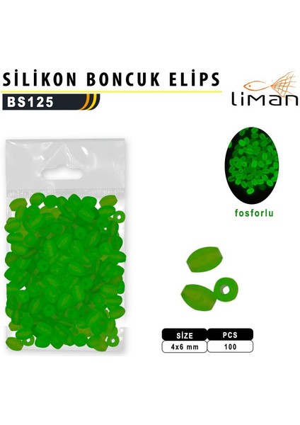 Silikon Boncuk Elips 4X6MM 100 Adet