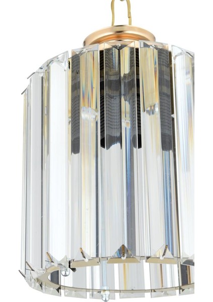 Istanbul Avize Lüx Elmas Gold 14 cm Lüx Kristal Taşlı Avize