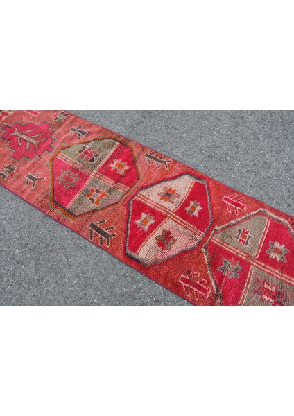Türk Halısı Eskitme Halı Halı 72X332 Cm Pempe Halı El Yapımı Mutfak Halı Anadolusı Mutfak Halı modelleri