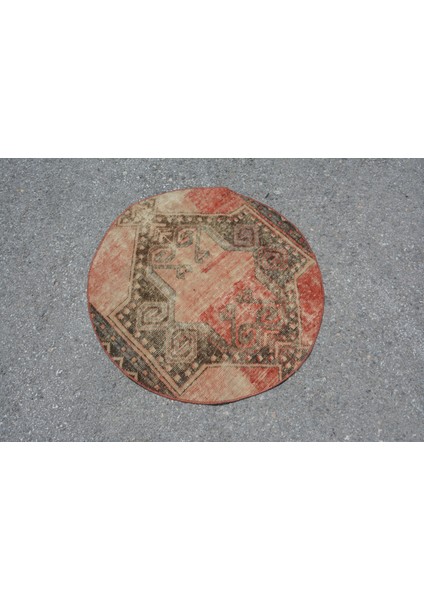 Eskitme Halı Türk Halısı Halı 89X89 Cm Kırmızı Halı Bohemsı Banyo Halı Bahçe Kapı Paspası Halı