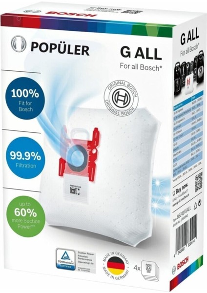 Bosch BBZ41FGALL Elektrik Süpürgesi Toz Torbası