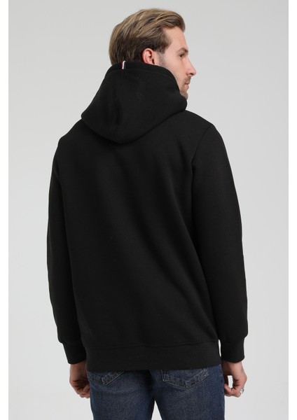 Kapüşonlu Siyah Slim Fit Sweatshirt 22FWM64032 indirimleri
