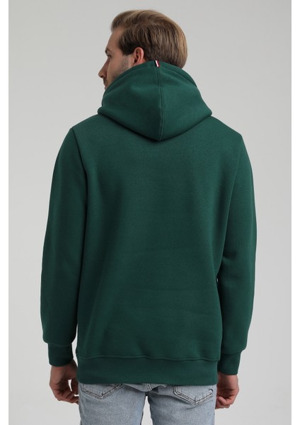Kapüşonlu Koyu Yeşil Slim Fit Sweatshirt 22FWM64032 indirimleri