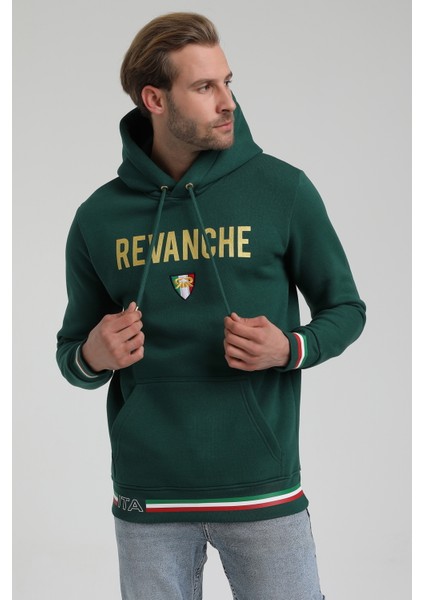 Kapüşonlu Koyu Yeşil Slim Fit Sweatshirt 22FWM64036 fiyatları