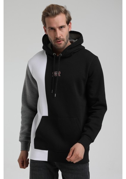 Kapüşonlu Siyah Slim Fit Sweatshirt 22FWM64033 fiyatları