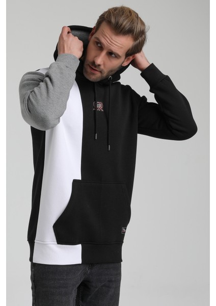 Kapüşonlu Siyah Slim Fit Sweatshirt 22FWM64033 fırsatları