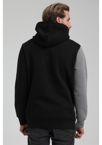 Kapüşonlu Siyah Slim Fit Sweatshirt 22FWM64033 indirimleri