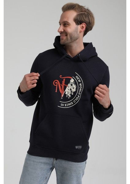 Kapüşonlu Lacivert Slim Fit Sweatshirt 22FWM64030 fırsatları