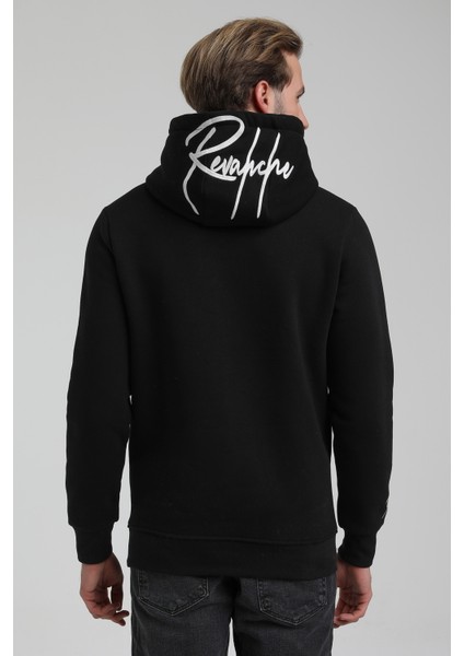 Kapüşonlu Siyah Slim Fit Sweatshirt 22FWM64034 fırsatları